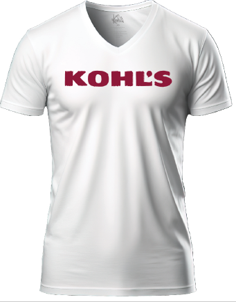 KOHL'S BERRY LOGO V-NECK TEE