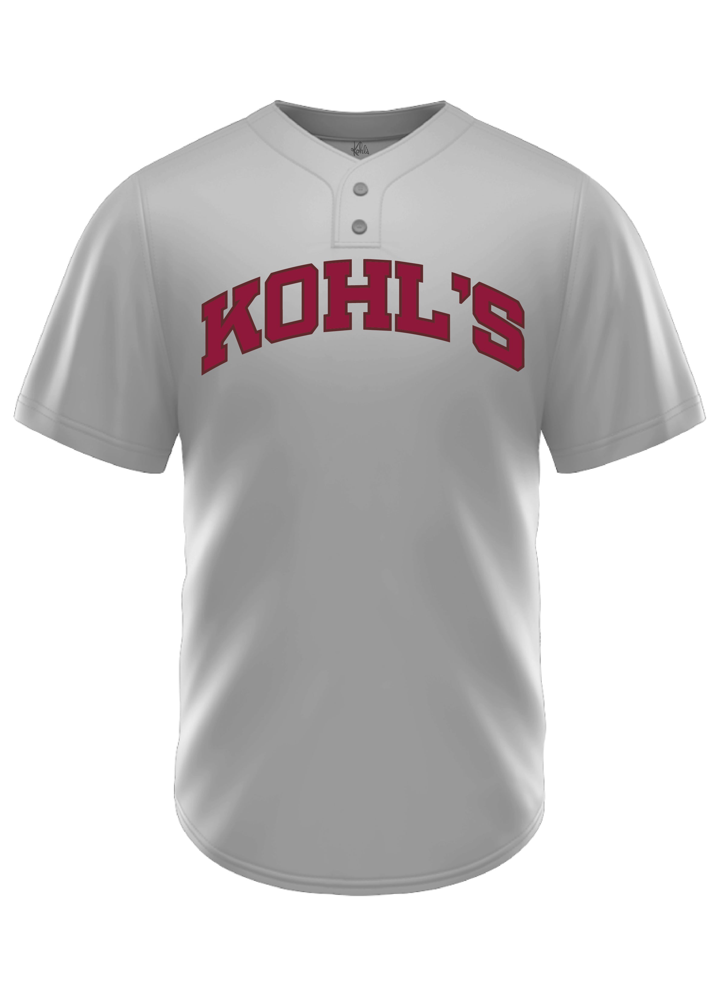 KOHL'S TWO BUTTON BASEBALL JERSEY