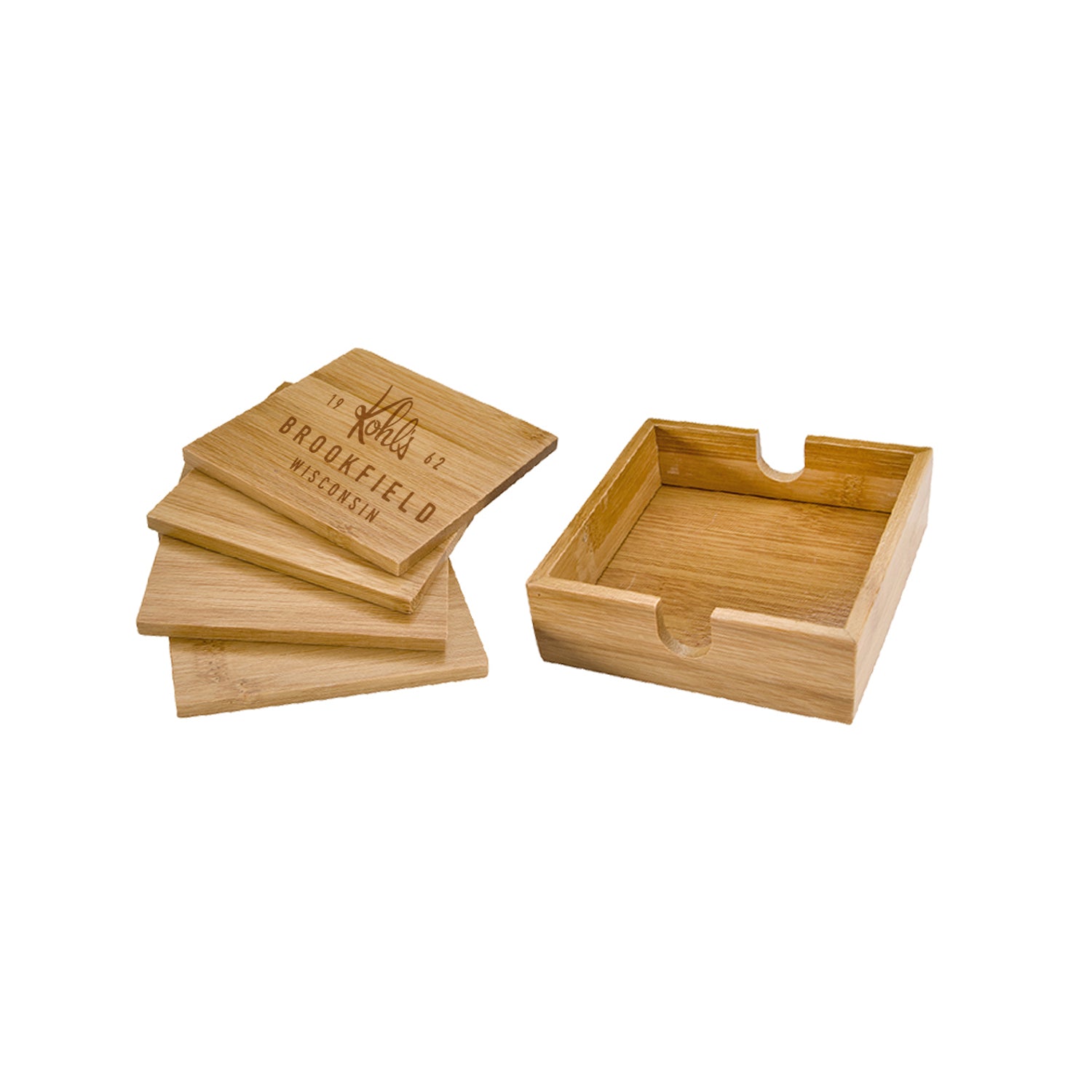 Kohl's Brookfield Bamboo Coaster Set