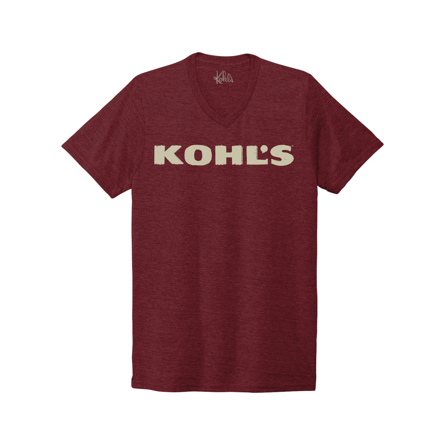 KLM Brush Logo V-neck Tee Wine