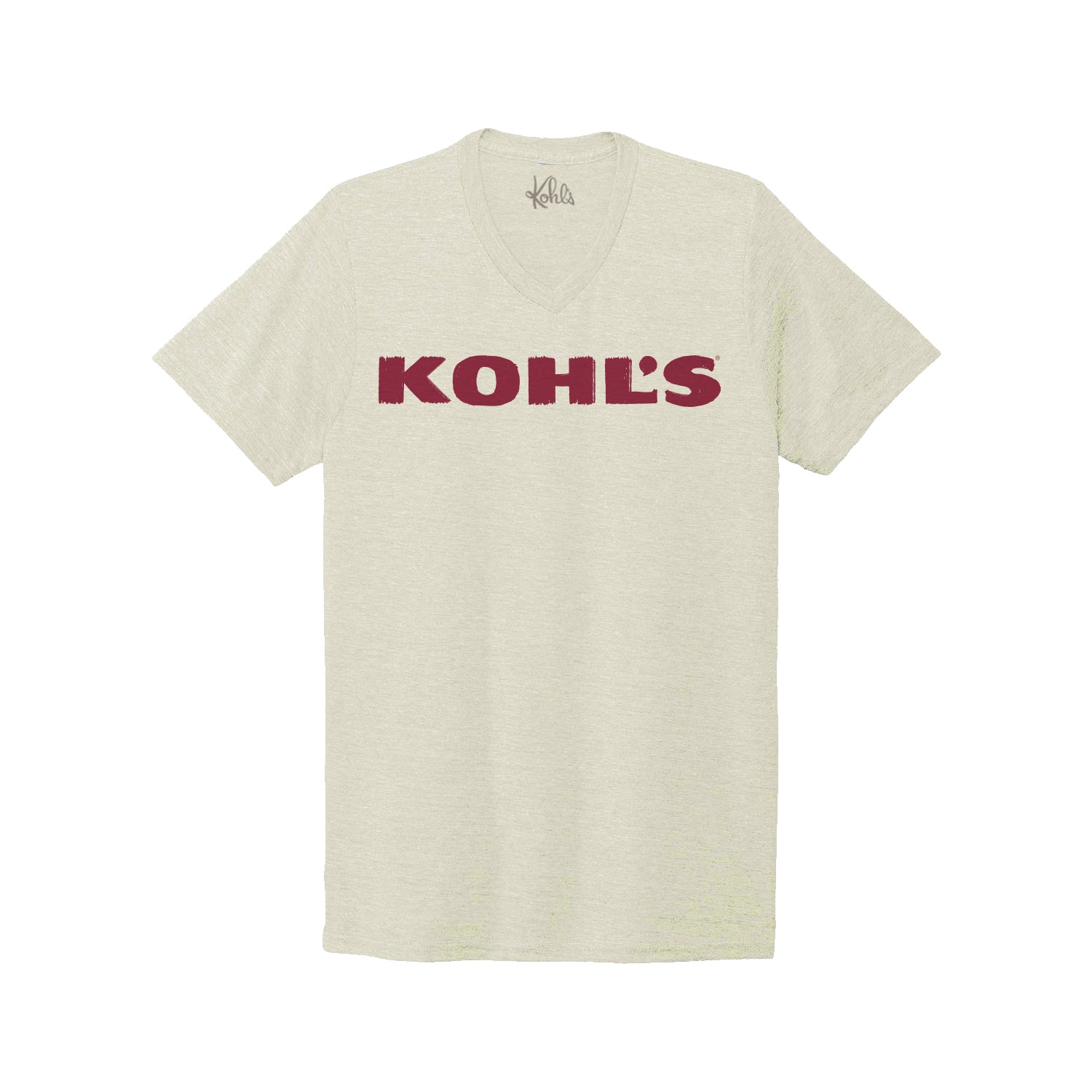 KLM Brush Logo V-neck Tee Natural