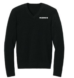 KLM Brush Logo V-Sweater Black