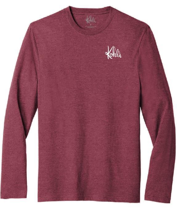 KLM Burgandy Heather Heritage Script Logo LS