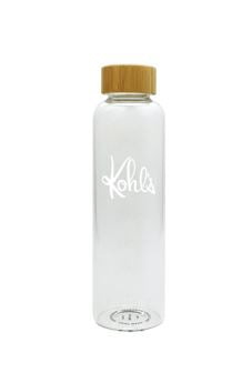 KLM 20oz Glass Bottle White Kohl's Logo