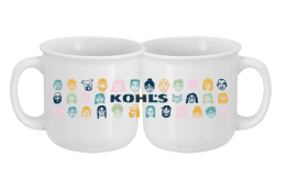 Kohl's Faces Mug 15 OZ - White