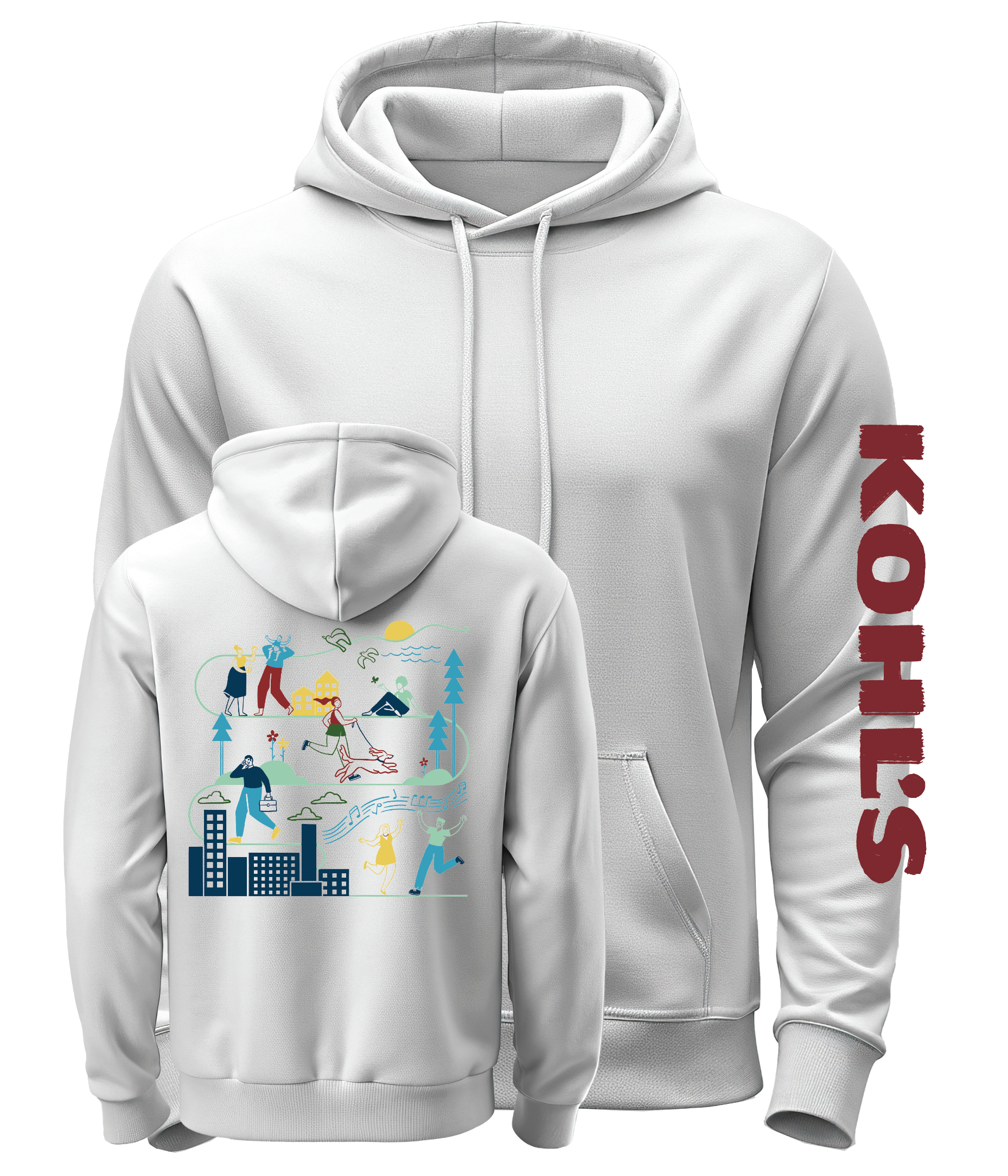 KOHL'S CALIFORNIA MODEL HOODIE WHITE