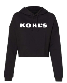 KLM Brush Logo Crop Hoodie Black